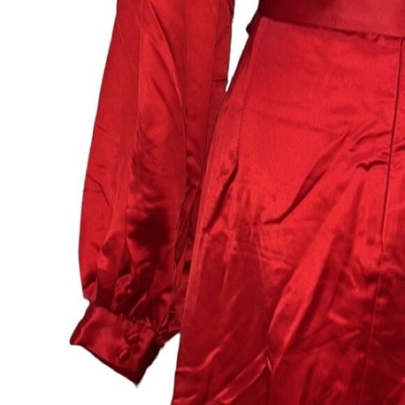 FTF Belted Satin Mini Dress With Tassels - Picture 11 of 14